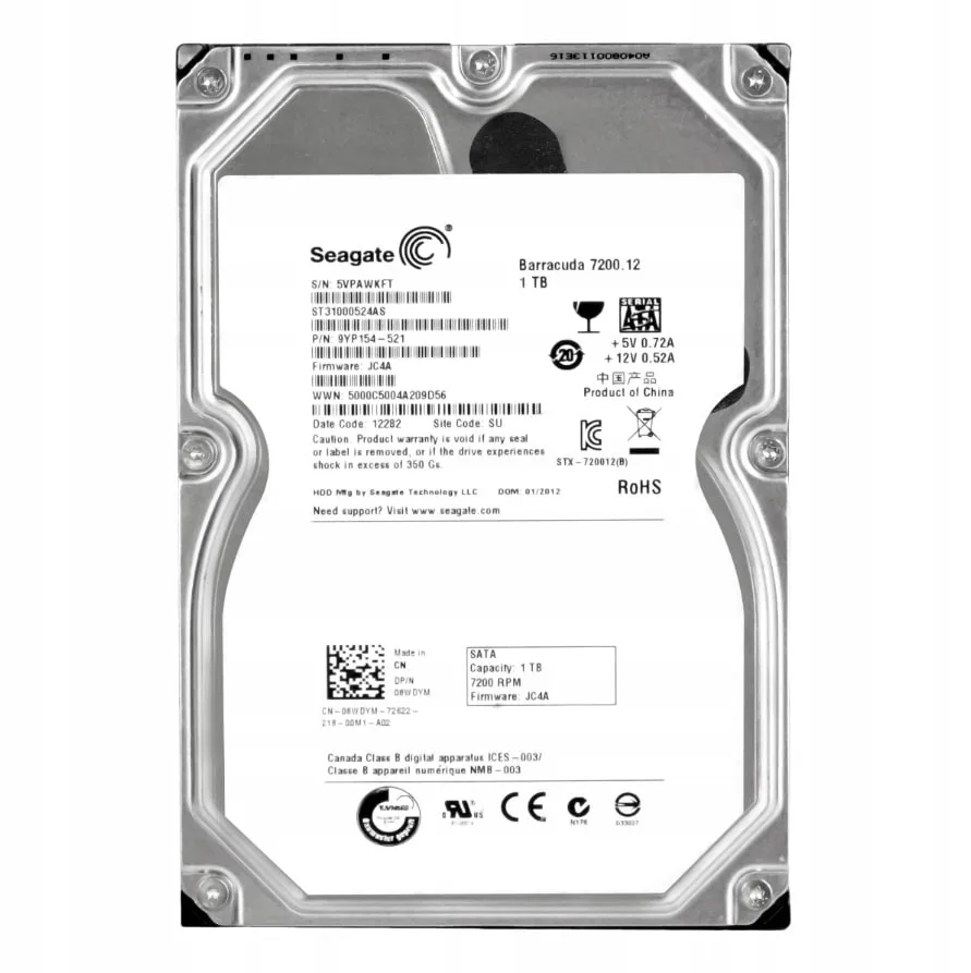 Seagate Barracuda 7200 LFF 3.5" 1TB | P/N: 08WDYM